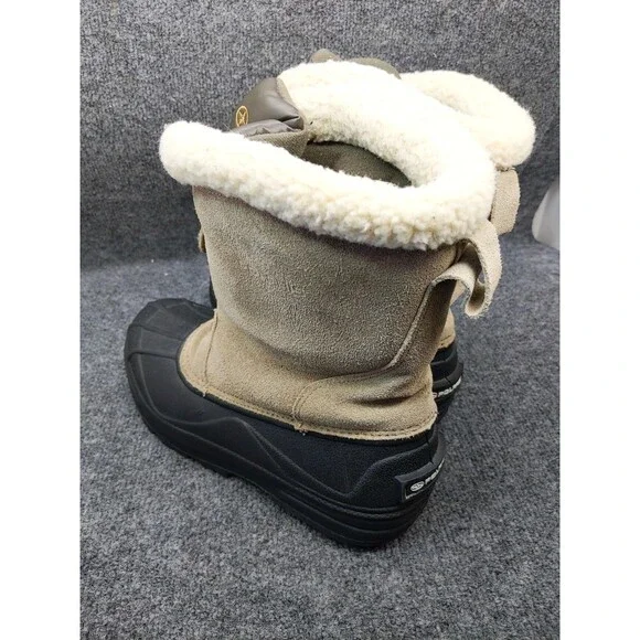 Polaris Womens Size 9 Leather Fur Lined Top Thinsulate Zip Up Snow Boots - Picture 2 of 15